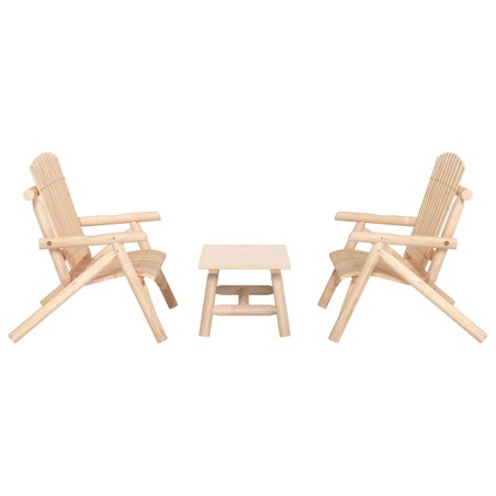 vidaXL Set Divani da Giardino 3 pz in Legno Massello di Abete