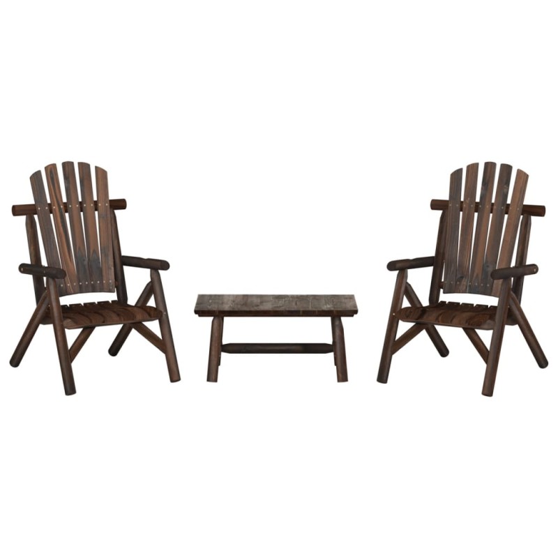 vidaXL Set Divani da Giardino 3 pz in Legno Massello di Abete vidaXL Set Divani da Giardino 3 pz in Legno Massello di Abete