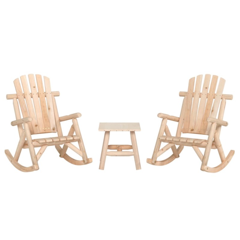 vidaXL Set Divani da Giardino 3 pz in Legno Massello di Abete vidaXL Set Divani da Giardino 3 pz in Legno Massello di Abete