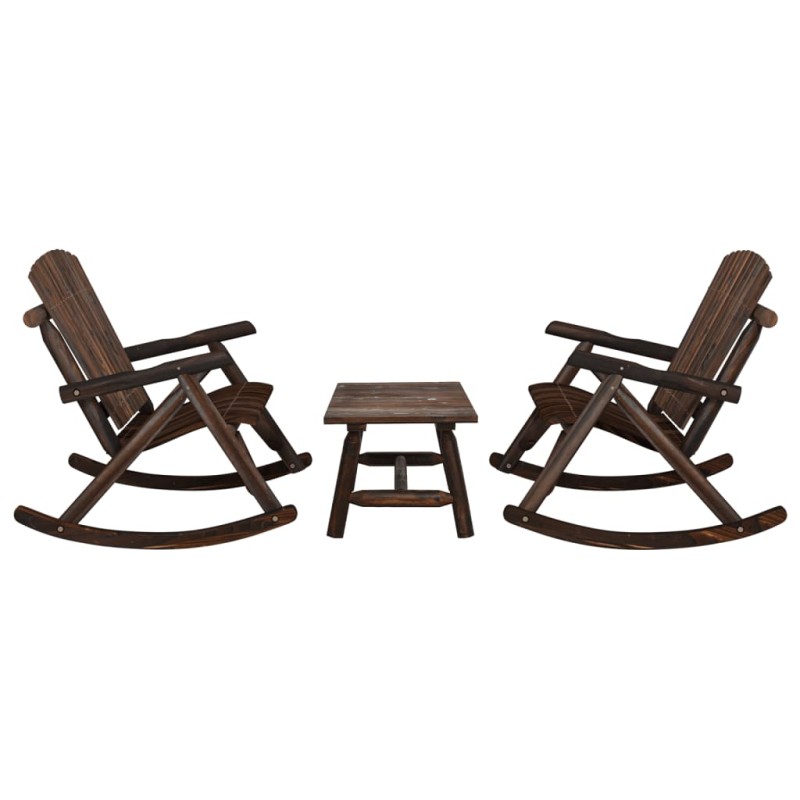 vidaXL Set Divani da Giardino 3 pz in Legno Massello di Abete vidaXL Set Divani da Giardino 3 pz in Legno Massello di Abete