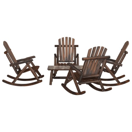 vidaXL Set Divani da Giardino 5 pz in Legno Massello di Abete