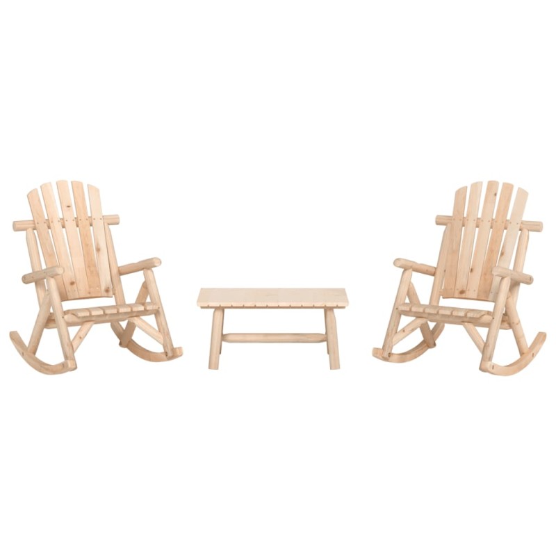 vidaXL Set Divani da Giardino 3 pz in Legno Massello di Abete vidaXL Set Divani da Giardino 3 pz in Legno Massello di Abete