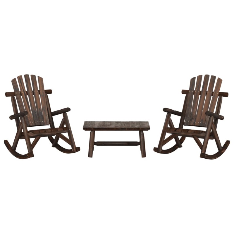 vidaXL Set Divani da Giardino 3 pz in Legno Massello di Abete vidaXL Set Divani da Giardino 3 pz in Legno Massello di Abete