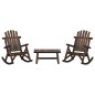 vidaXL Set Divani da Giardino 3 pz in Legno Massello di Abete vidaXL Set Divani da Giardino 3 pz in Legno Massello di Abete
