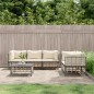 vidaXL Set Divani da Giardino 6 pz con Cuscini Antracite in Polyrattan vidaXL Set Divani da Giardino 6 pz con Cuscini Antracite in Polyrattan