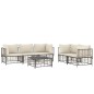 vidaXL Set Divani da Giardino 6 pz con Cuscini Antracite in Polyrattan vidaXL Set Divani da Giardino 6 pz con Cuscini Antracite in Polyrattan