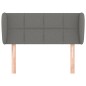 Testiera ad Orecchio Grigio Scuro 103x23x78/88 cm in Tessuto Testiera ad Orecchio Grigio Scuro 103x23x78/88 cm in Tessuto