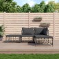 vidaXL Set Divani da Giardino 4 pz con Cuscini Antracite in Polyrattan vidaXL Set Divani da Giardino 4 pz con Cuscini Antracite in Polyrattan