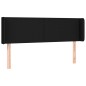Testiera ad Orecchio Nera 147x16x78/88 cm in Tessuto Testiera ad Orecchio Nera 147x16x78/88 cm in Tessuto