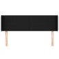 Testiera ad Orecchio Nera 147x16x78/88 cm in Tessuto Testiera ad Orecchio Nera 147x16x78/88 cm in Tessuto