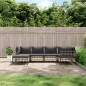 vidaXL Set Divani da Giardino 6 pz con Cuscini Antracite in Polyrattan vidaXL Set Divani da Giardino 6 pz con Cuscini Antracite in Polyrattan