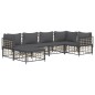 vidaXL Set Divani da Giardino 6 pz con Cuscini Antracite in Polyrattan vidaXL Set Divani da Giardino 6 pz con Cuscini Antracite in Polyrattan