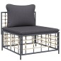 vidaXL Set Divani da Giardino 6 pz con Cuscini Antracite in Polyrattan vidaXL Set Divani da Giardino 6 pz con Cuscini Antracite in Polyrattan