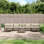 vidaXL Set Divani da Giardino 8 pz con Cuscini Antracite in Polyrattan vidaXL Set Divani da Giardino 8 pz con Cuscini Antracite in Polyrattan