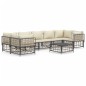 vidaXL Set Divani da Giardino 8 pz con Cuscini Antracite in Polyrattan vidaXL Set Divani da Giardino 8 pz con Cuscini Antracite in Polyrattan