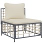 vidaXL Set Divani da Giardino 8 pz con Cuscini Antracite in Polyrattan vidaXL Set Divani da Giardino 8 pz con Cuscini Antracite in Polyrattan