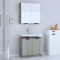 Set di Mobili da Bagno 2 pz Grigio Sonoma in Legno Multistrato Set di Mobili da Bagno 2 pz Grigio Sonoma in Legno Multistrato