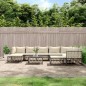 vidaXL Set Divani da Giardino 10pz con Cuscini Antracite in Polyrattan vidaXL Set Divani da Giardino 10pz con Cuscini Antracite in Polyrattan