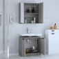 Set di Mobili da Bagno 2 pz Grigio Sonoma in Legno Multistrato Set di Mobili da Bagno 2 pz Grigio Sonoma in Legno Multistrato