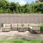 vidaXL Set Divani da Giardino 9 pz con Cuscini Antracite in Polyrattan vidaXL Set Divani da Giardino 9 pz con Cuscini Antracite in Polyrattan