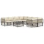 vidaXL Set Divani da Giardino 9 pz con Cuscini Antracite in Polyrattan vidaXL Set Divani da Giardino 9 pz con Cuscini Antracite in Polyrattan