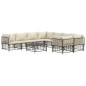vidaXL Set Divani da Giardino 9 pz con Cuscini Antracite in Polyrattan vidaXL Set Divani da Giardino 9 pz con Cuscini Antracite in Polyrattan