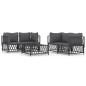 vidaXL Set Salotto da Giardino 5 pz con Cuscini in Acciaio Antracite vidaXL Set Salotto da Giardino 5 pz con Cuscini in Acciaio Antracite