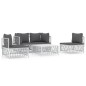 vidaXL Set Salotto da Giardino 5 pz con Cuscini in Acciaio Bianco vidaXL Set Salotto da Giardino 5 pz con Cuscini in Acciaio Bianco