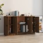 Credenze 3 pz Rovere Marrone in Legno Multistrato Credenze 3 pz Rovere Marrone in Legno Multistrato