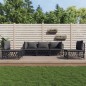 vidaXL Set Salotto da Giardino 5 pz con Cuscini in Acciaio Antracite vidaXL Set Salotto da Giardino 5 pz con Cuscini in Acciaio Antracite