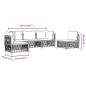 vidaXL Set Salotto da Giardino 5 pz con Cuscini in Acciaio Antracite vidaXL Set Salotto da Giardino 5 pz con Cuscini in Acciaio Antracite