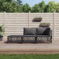 vidaXL Set Salotto da Giardino 3 pz con Cuscini in Acciaio Antracite vidaXL Set Salotto da Giardino 3 pz con Cuscini in Acciaio Antracite