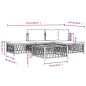 vidaXL Set Salotto da Giardino 5 pz con Cuscini in Acciaio Antracite vidaXL Set Salotto da Giardino 5 pz con Cuscini in Acciaio Antracite
