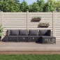 vidaXL Set Salotto da Giardino 5 pz con Cuscini in Acciaio Antracite vidaXL Set Salotto da Giardino 5 pz con Cuscini in Acciaio Antracite