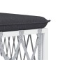 vidaXL Set Salotto da Giardino 8 pz con Cuscini in Acciaio Bianco vidaXL Set Salotto da Giardino 8 pz con Cuscini in Acciaio Bianco