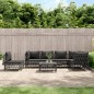 vidaXL Set Salotto da Giardino 7 pz con Cuscini Antracite in Acciaio vidaXL Set Salotto da Giardino 7 pz con Cuscini Antracite in Acciaio
