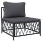 vidaXL Set Salotto da Giardino 7 pz con Cuscini Antracite in Acciaio vidaXL Set Salotto da Giardino 7 pz con Cuscini Antracite in Acciaio