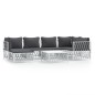 vidaXL Set Salotto da Giardino 7 pz con Cuscini in Acciaio Bianco vidaXL Set Salotto da Giardino 7 pz con Cuscini in Acciaio Bianco