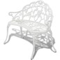 Panchina da Giardino 100 cm in Alluminio Pressofuso Bianco Panchina da Giardino 100 cm in Alluminio Pressofuso Bianco