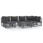 vidaXL Set Salotto da Giardino 7 pz con Cuscini Antracite in Acciaio vidaXL Set Salotto da Giardino 7 pz con Cuscini Antracite in Acciaio