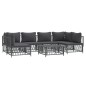 vidaXL Set Salotto da Giardino 7 pz con Cuscini Antracite in Acciaio vidaXL Set Salotto da Giardino 7 pz con Cuscini Antracite in Acciaio