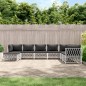 vidaXL Set Salotto da Giardino 8 pz con Cuscini in Acciaio Bianco vidaXL Set Salotto da Giardino 8 pz con Cuscini in Acciaio Bianco