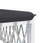 vidaXL Set Salotto da Giardino 8 pz con Cuscini in Acciaio Bianco vidaXL Set Salotto da Giardino 8 pz con Cuscini in Acciaio Bianco