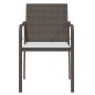 vidaXL Sedie da Giardino con Cuscini 6pz Marroni 56x59x84cm Polyrattan vidaXL Sedie da Giardino con Cuscini 6pz Marroni 56x59x84cm Polyrattan