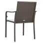 vidaXL Sedie da Giardino con Cuscini 6pz Marroni 56x59x84cm Polyrattan vidaXL Sedie da Giardino con Cuscini 6pz Marroni 56x59x84cm Polyrattan