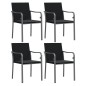 vidaXL Sedie da Giardino con Cuscini 4pz Neri 56x59x84cm in Polyrattan vidaXL Sedie da Giardino con Cuscini 4pz Neri 56x59x84cm in Polyrattan