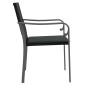 vidaXL Sedie da Giardino con Cuscini 4pz Neri 56x59x84cm in Polyrattan vidaXL Sedie da Giardino con Cuscini 4pz Neri 56x59x84cm in Polyrattan
