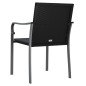 vidaXL Sedie da Giardino con Cuscini 4pz Neri 56x59x84cm in Polyrattan vidaXL Sedie da Giardino con Cuscini 4pz Neri 56x59x84cm in Polyrattan