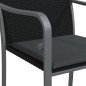 vidaXL Sedie da Giardino con Cuscini 4pz Neri 56x59x84cm in Polyrattan vidaXL Sedie da Giardino con Cuscini 4pz Neri 56x59x84cm in Polyrattan