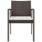 vidaXL Sedie Giardino con Cuscini 6pz Marroni 56,5x57x83 cm Polyrattan vidaXL Sedie Giardino con Cuscini 6pz Marroni 56,5x57x83 cm Polyrattan